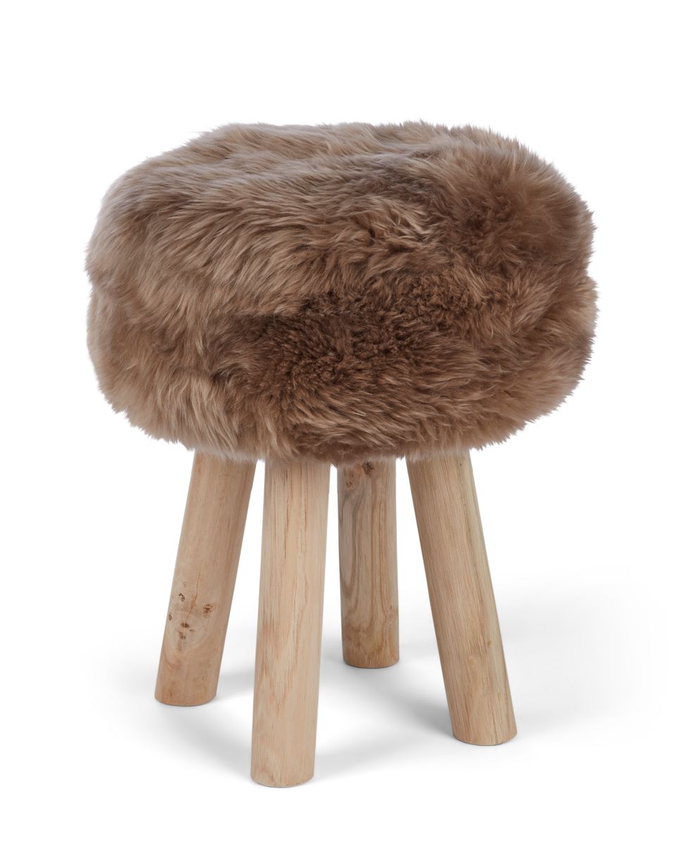 Sheepskin Stool Cover Taupe