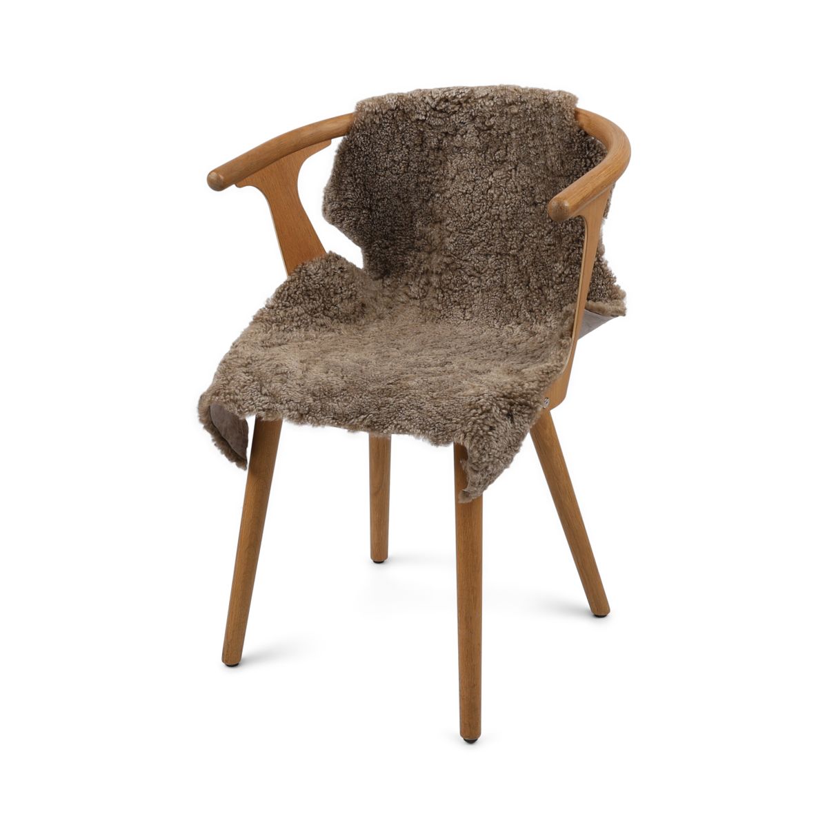 Short Wool Curly Sheepskin 39x24 in Sahara