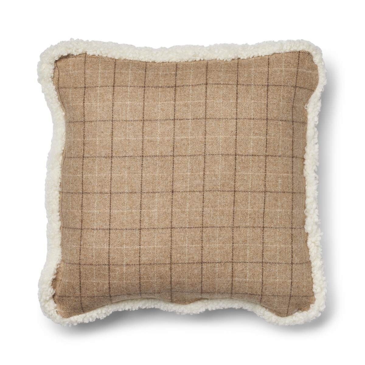 Wool Cushion | Doublesided | SW trim | 20x20 in