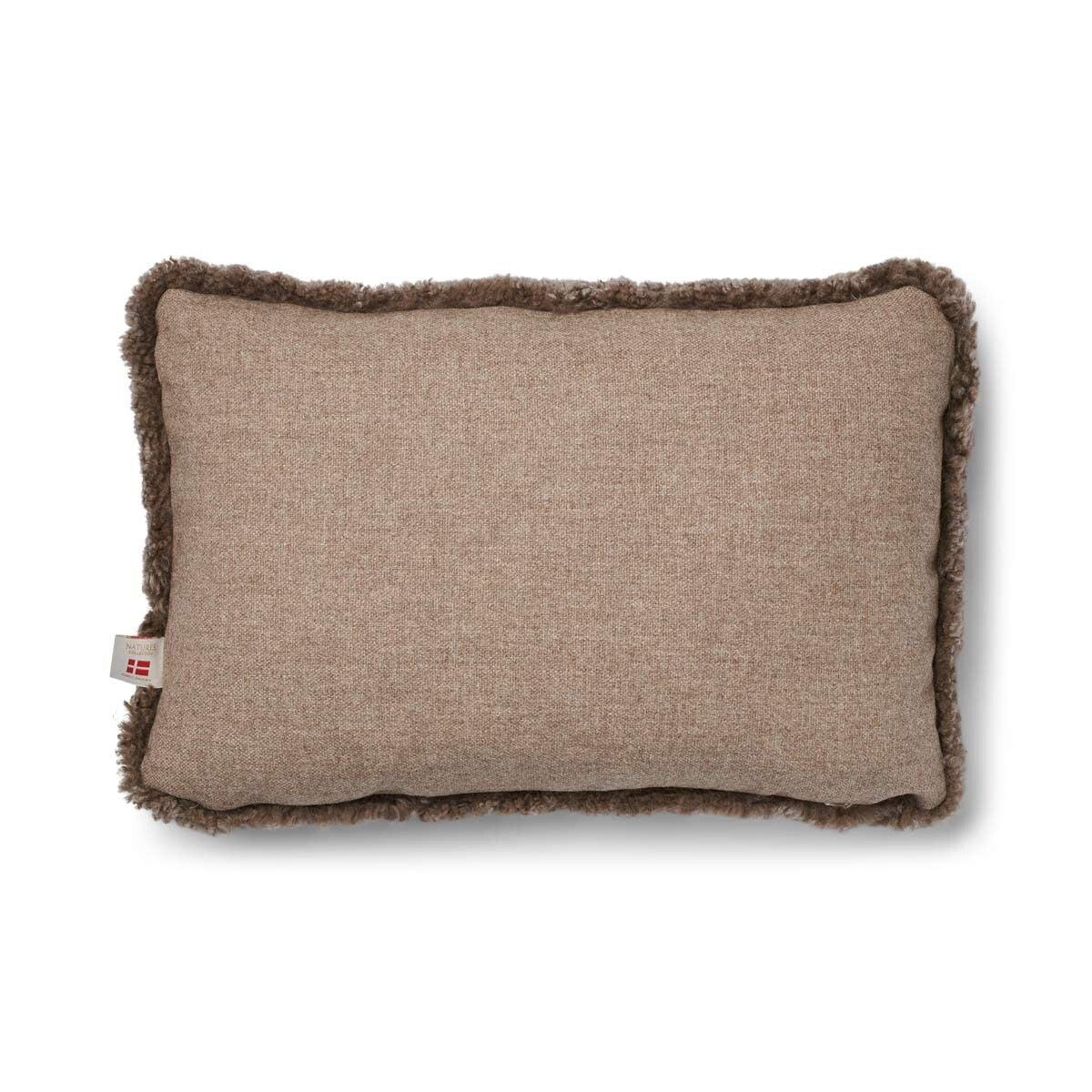 Short-Wool Sheepskin Cushion | 20x20 in | 13x20 in Beige/Taupe