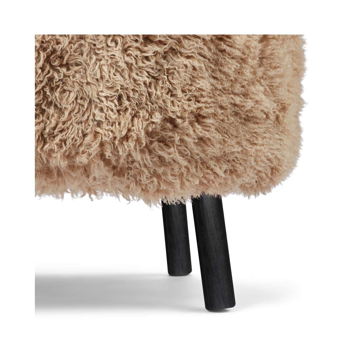 Emil Lounge Chair | Long Wool Honey