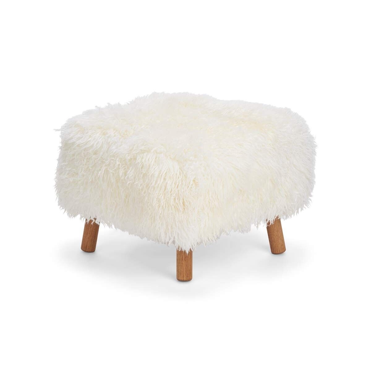 Emil Foot Rest Stool | Tibetan | Curly Long Wool