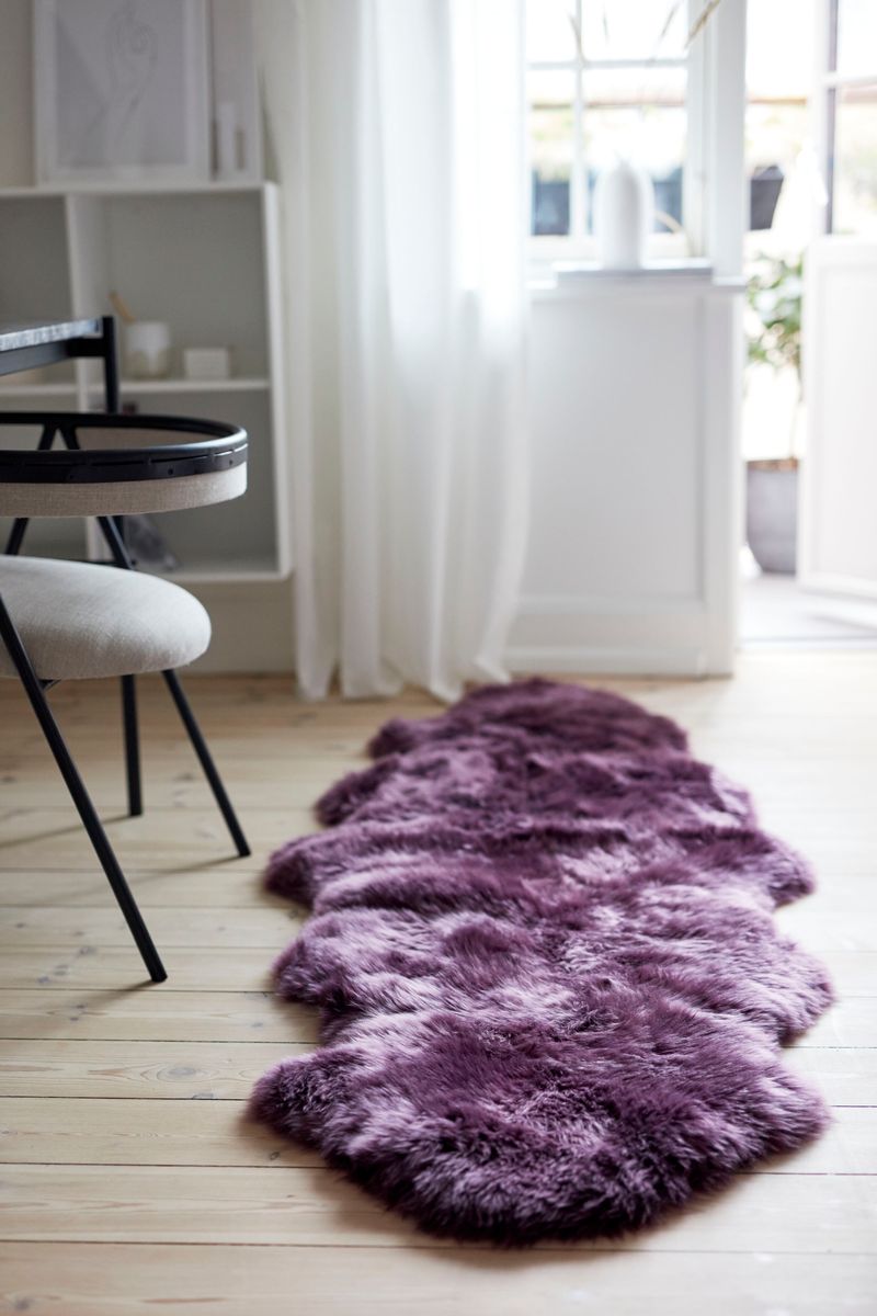 New Zealand Sheepskin | Long Wool | Rug 71 in Aubergine