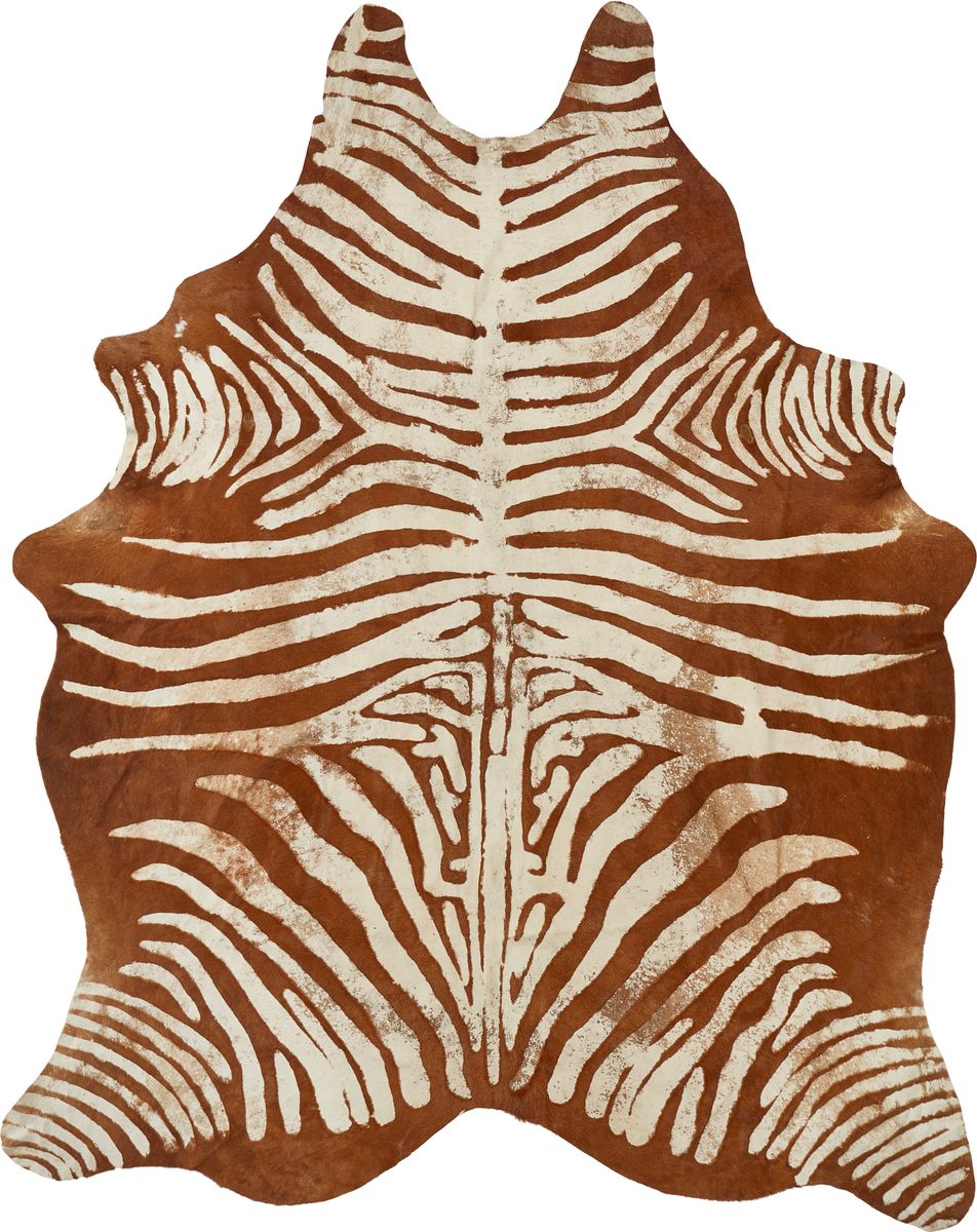 Cow Hide Vintage Zebra 87x67 in