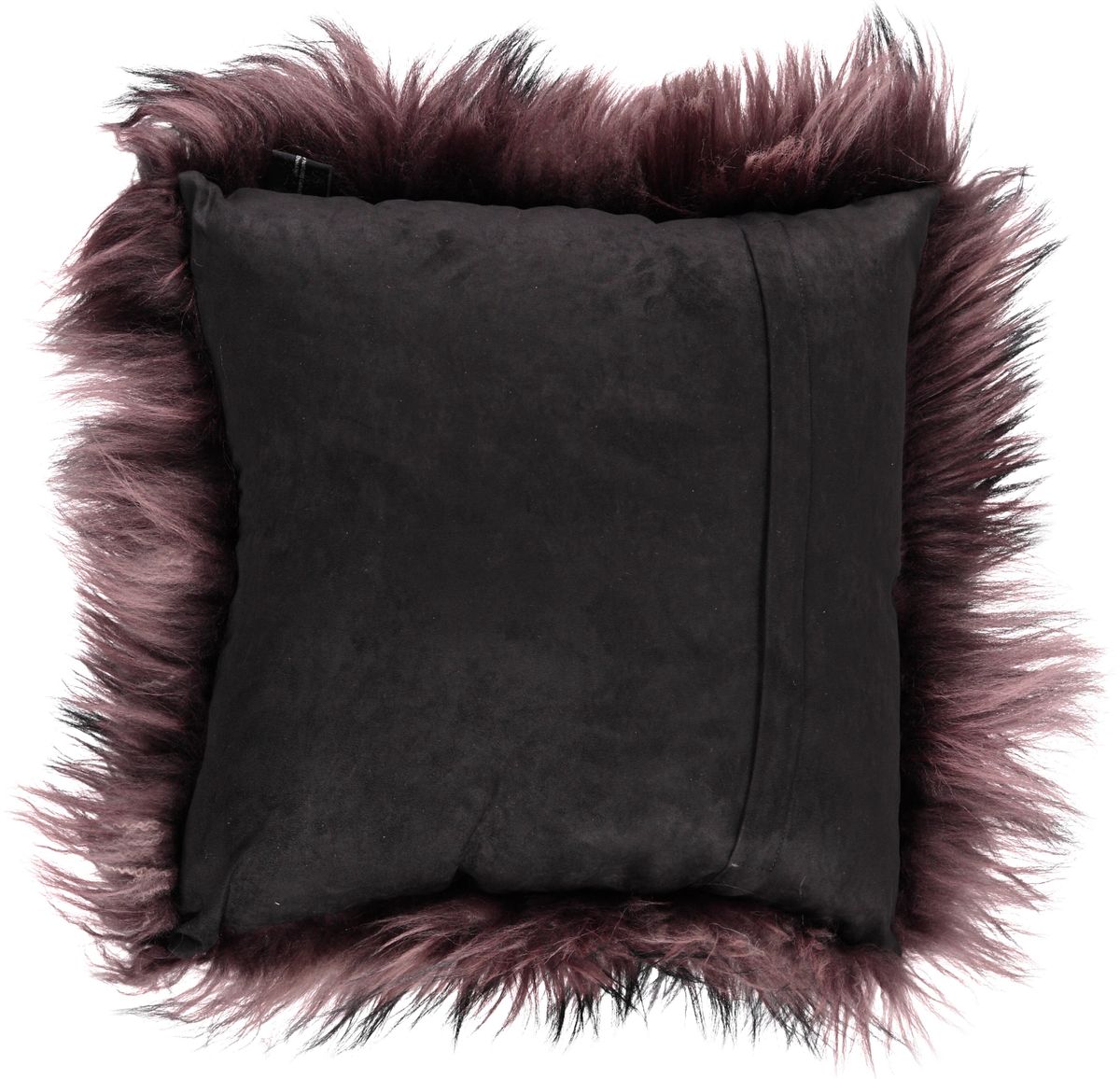 Curly Cashmere Cushion | 16x16 in Black/Brown