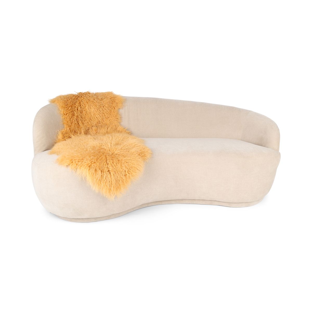 Double Tibetan Sheepskin | 150 x 55 cm Imperial Yellow