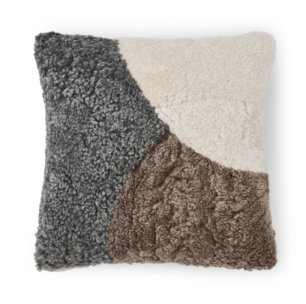 Short-Wool Sheepskin Cushion | Doublesided | 18x18 in