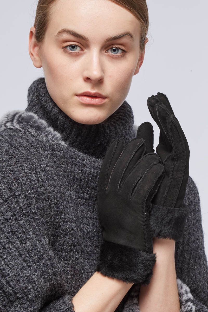 Kila Suede Gloves Black