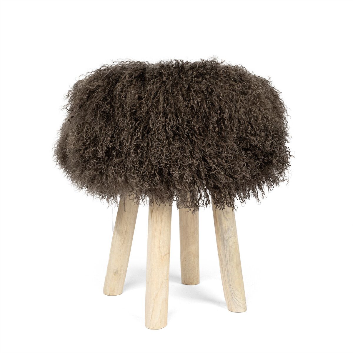 Long Wool Sheepskin Seat Cover Taupe