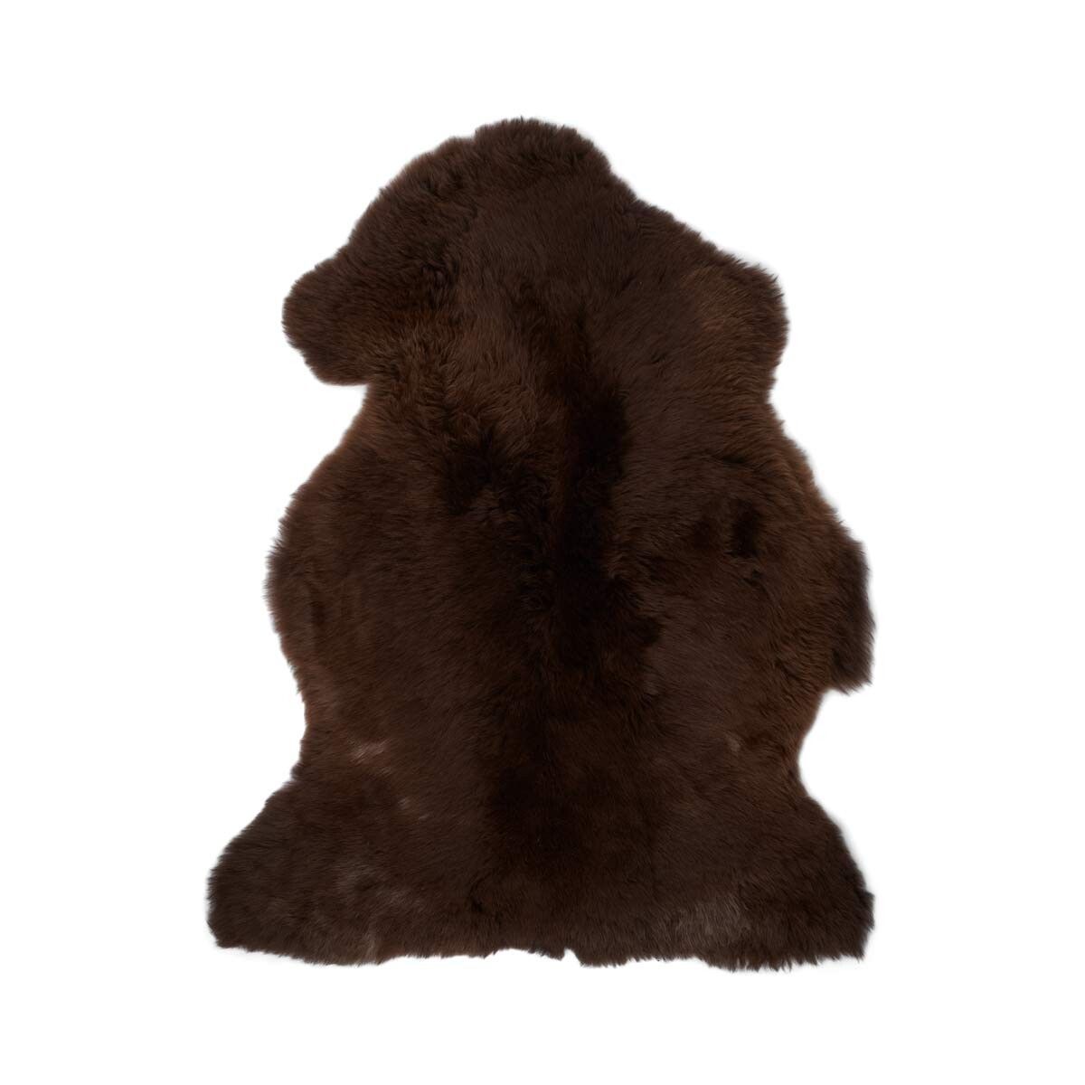 Short Wool Sheepskin | UK | Natural Colors | 39-43 in Natural Dark Brown