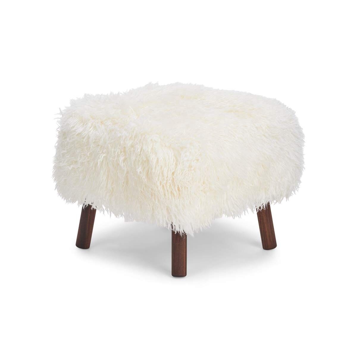 Emil Foot Rest Stool | Tibetan | Curly Long Wool