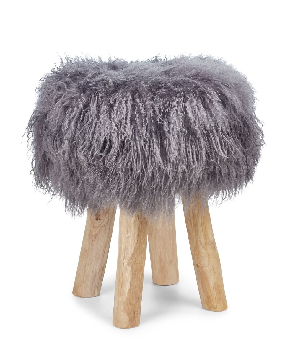 Long Wool Sheepskin Seat Cover Steel