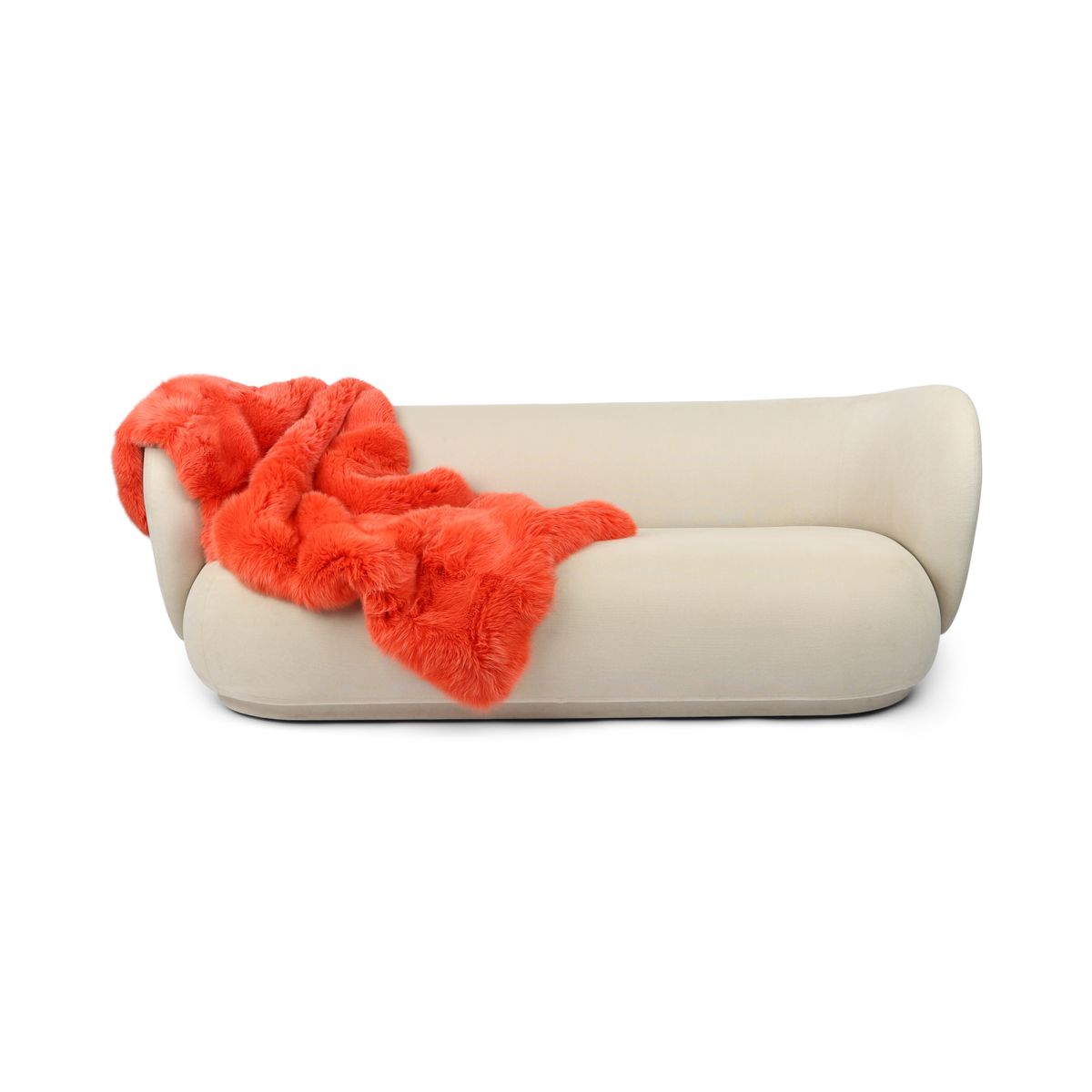 Premium Fox Throw | Cashmere Backing | Orange 