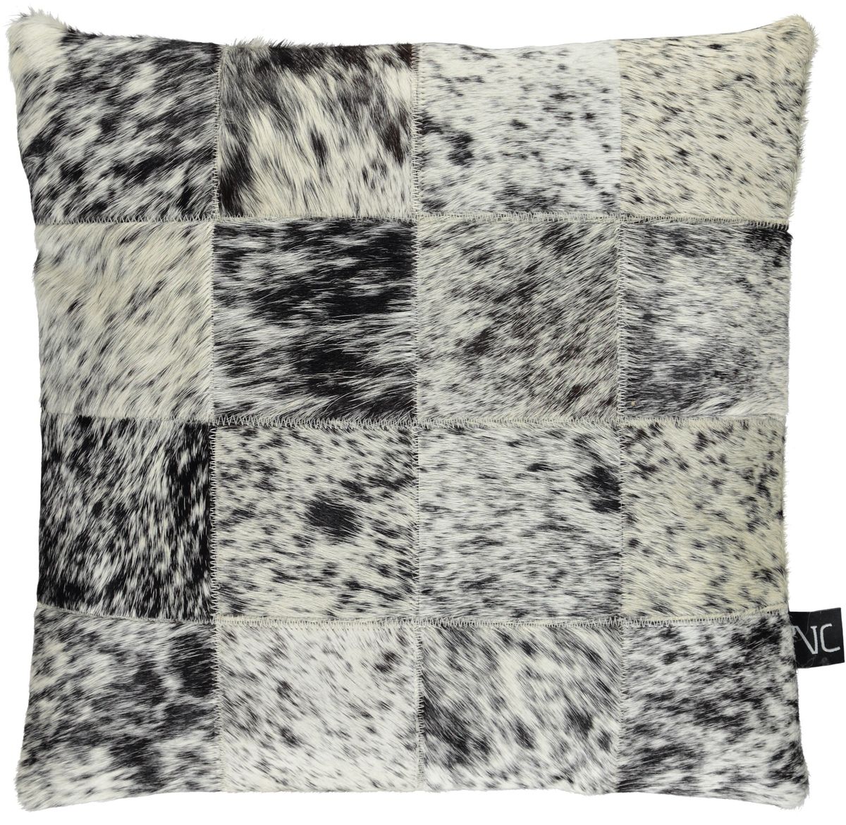 Cow Hide Cushion | 16x16 in Salt/Pepper/Black/White