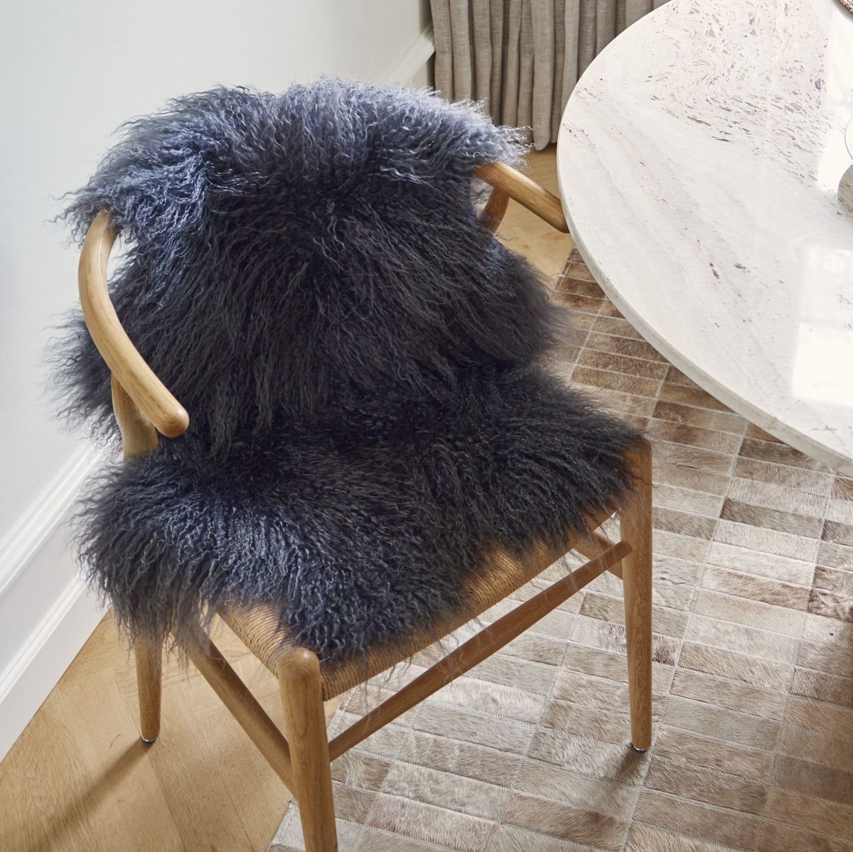 Curly Sheepskin | Tibetan | 53x20 in Arctic Sunrise