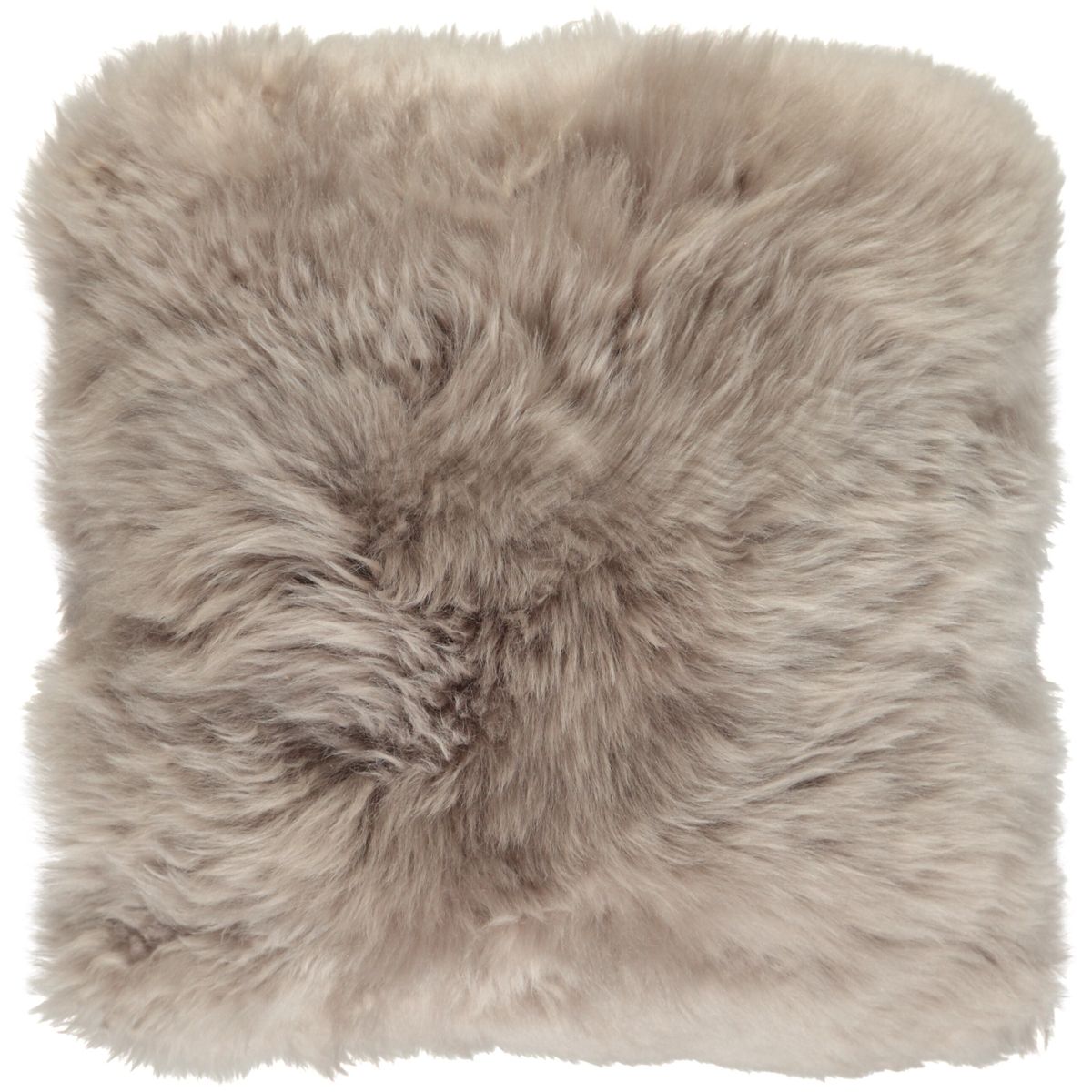 Long-Wool Sheepskin Cushion | 20x20 in Dove