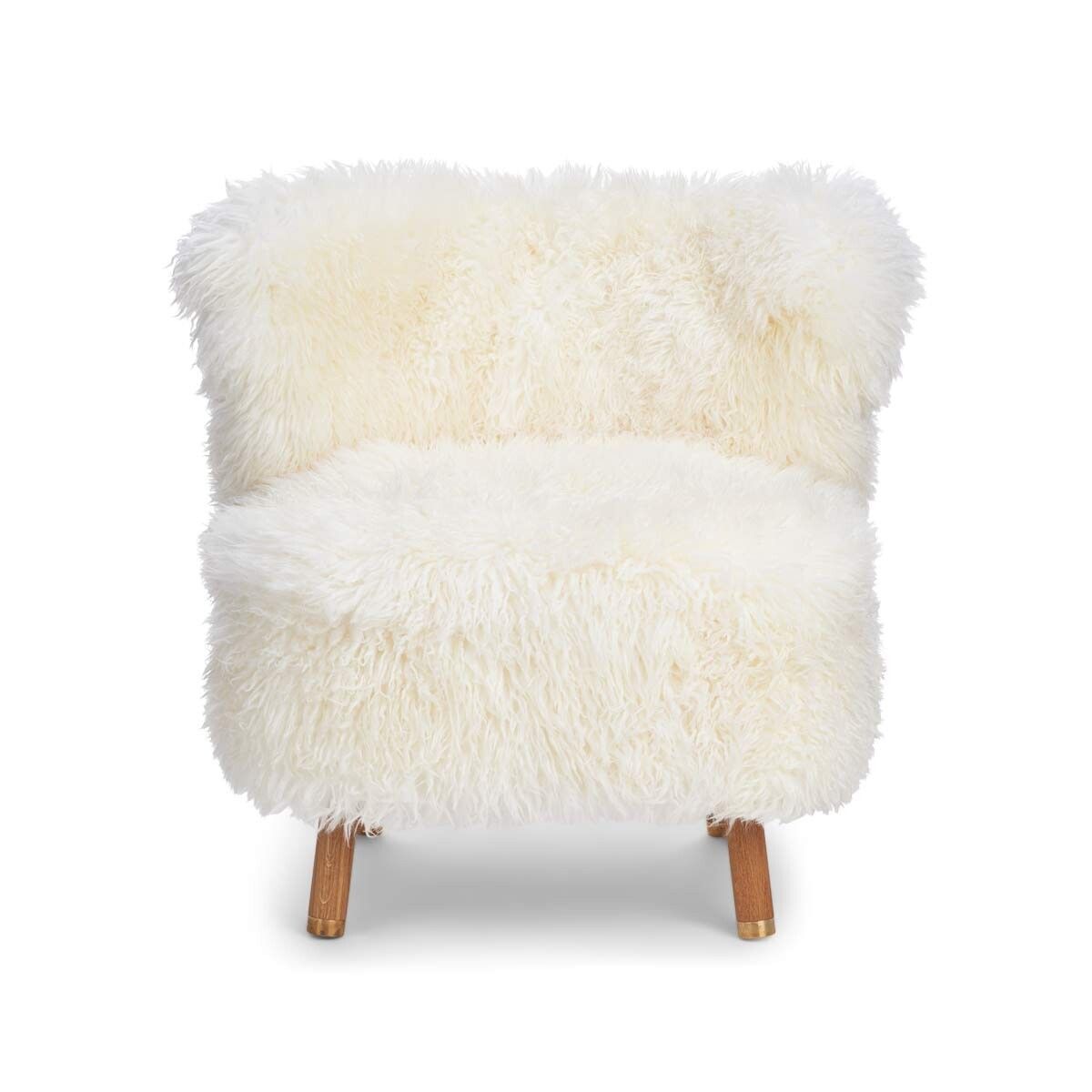 Emil Lounge Chair | Long Wool Snow White