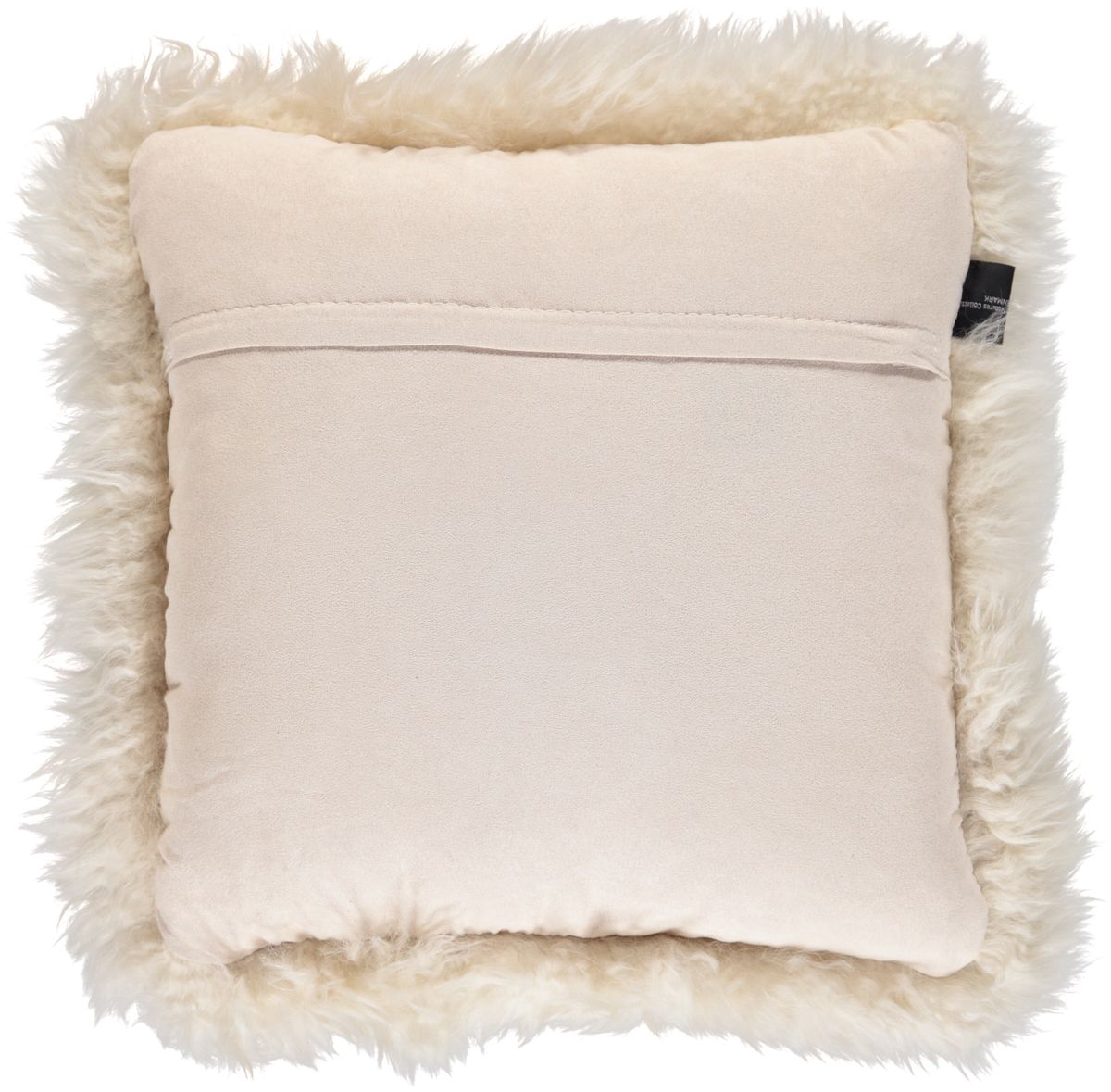 Long-Wool Sheepskin Cushion | 14x14 in Linen