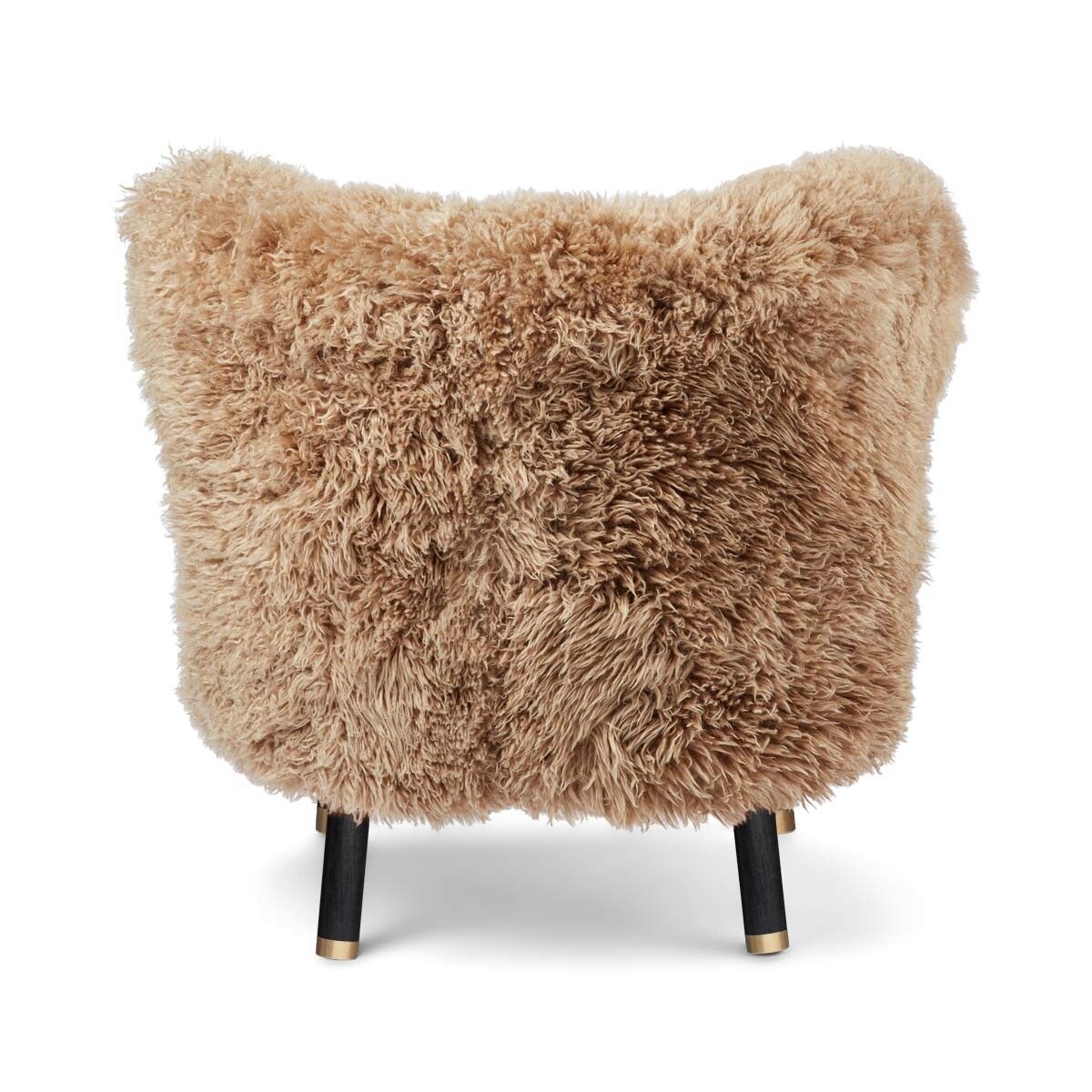 Emil Lounge Chair | Brass | Long Wool Honey