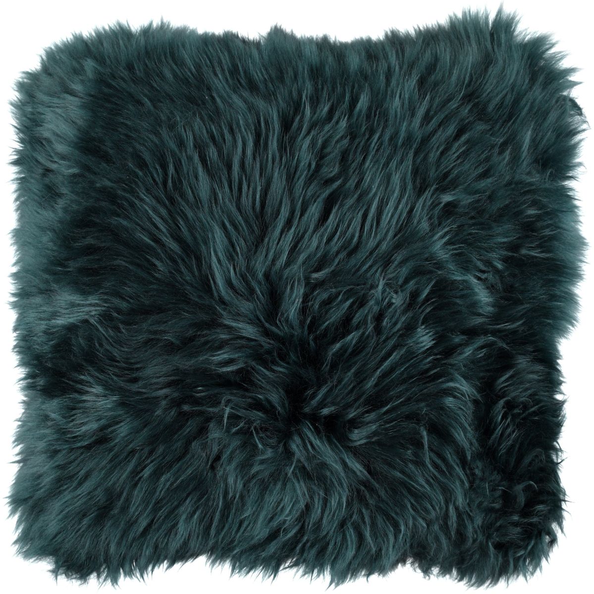 Long-Wool Sheepskin Cushion | 14x14 in Caspian