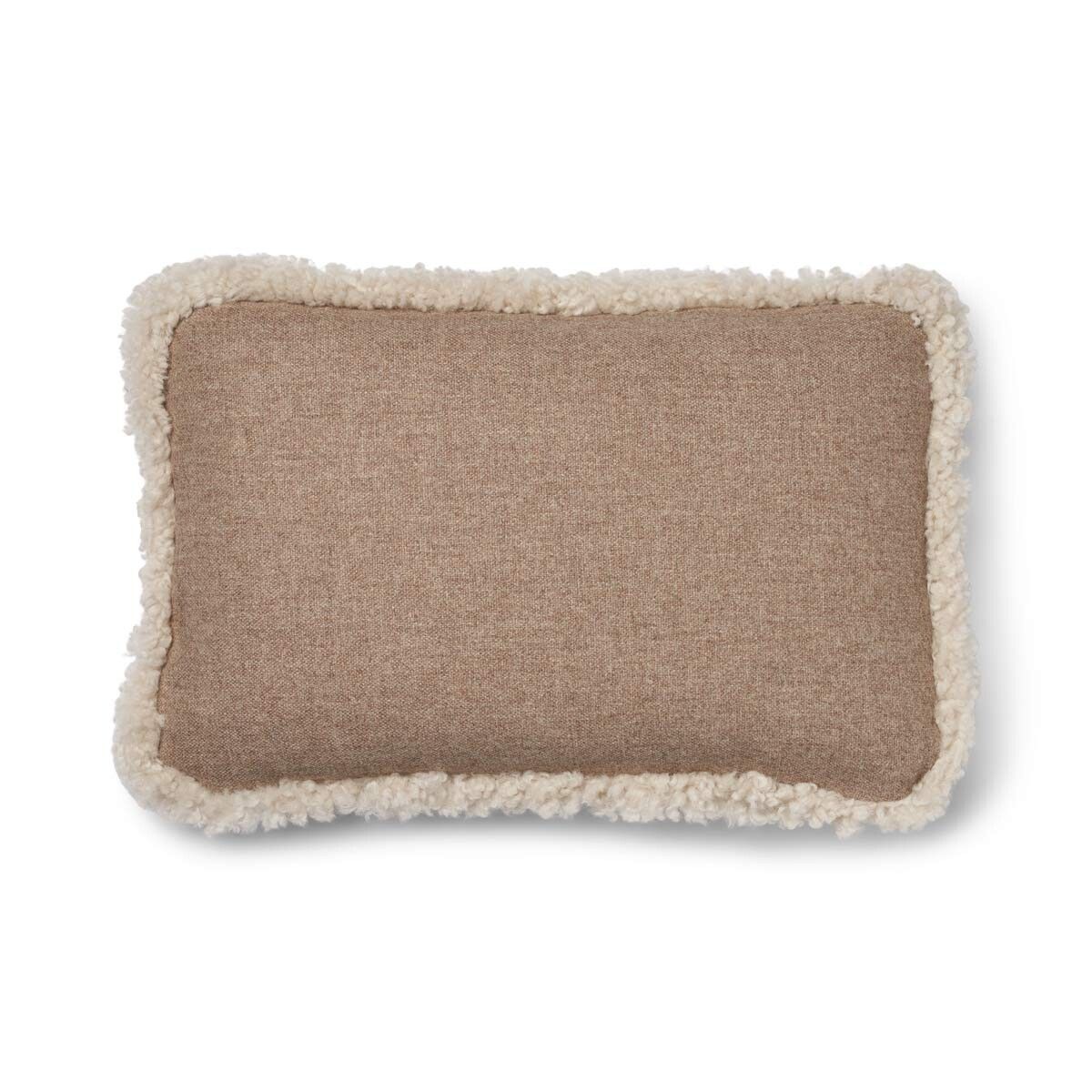 Short-Wool Sheepskin Cushion | SW trim | 13x20 in