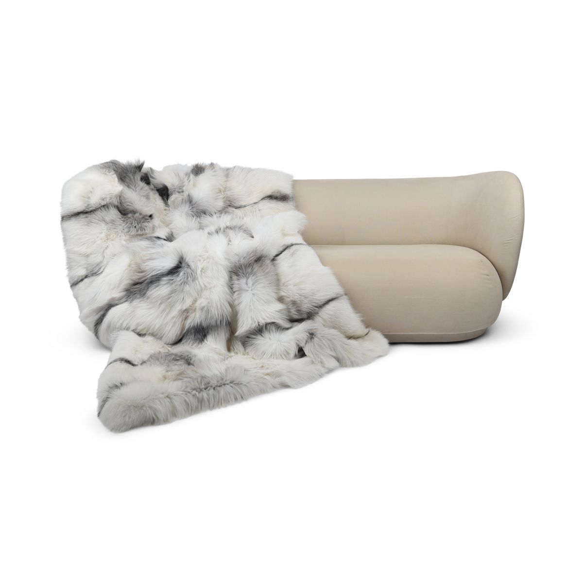 Premium Fox Throw | Cashmere Backing | Shadow Fox 