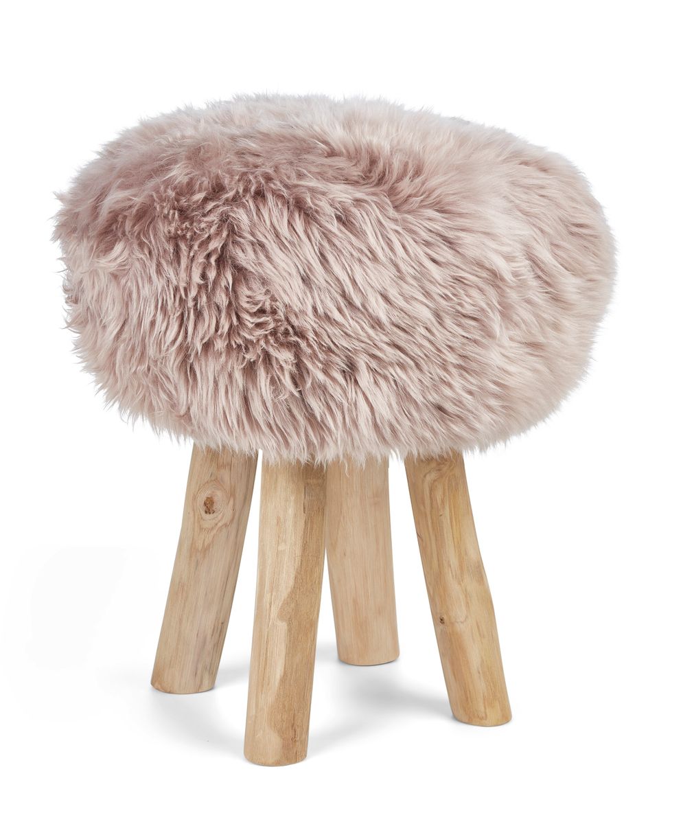 Sheepskin Stool Cover Dove