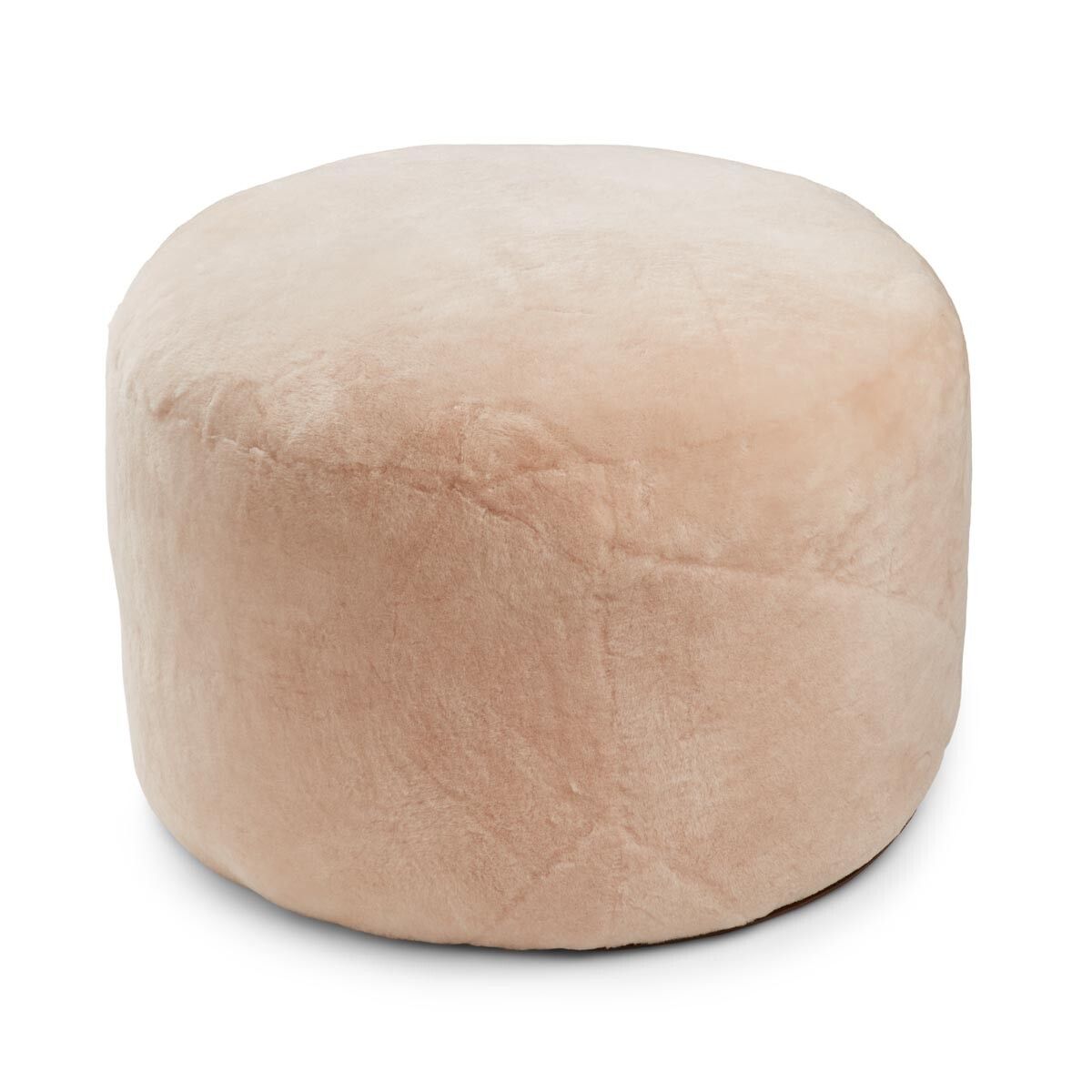 Round Moccasin Pouf | D22x18 in