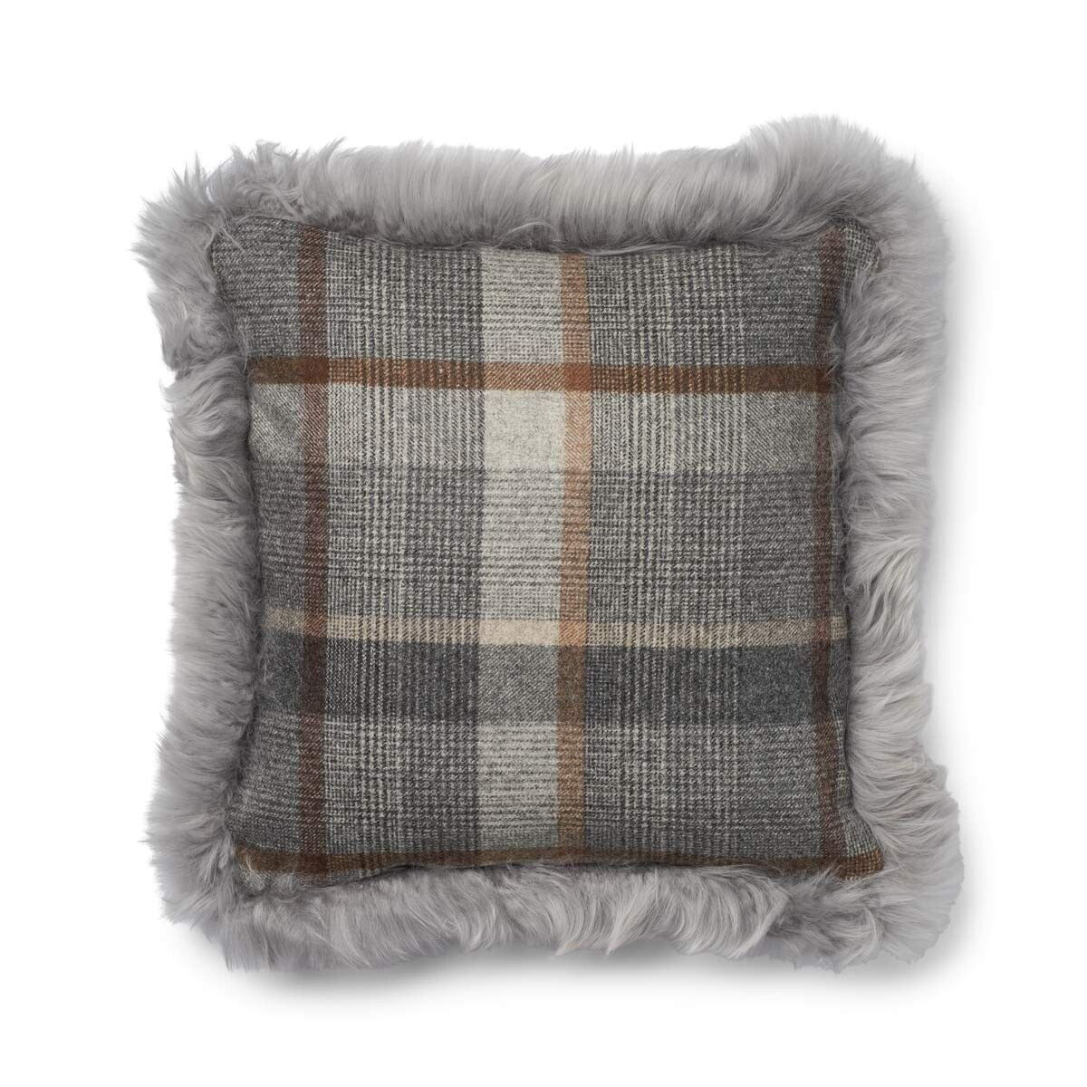 Wool Cushion | Doublesided | LW trim | 20x20 in