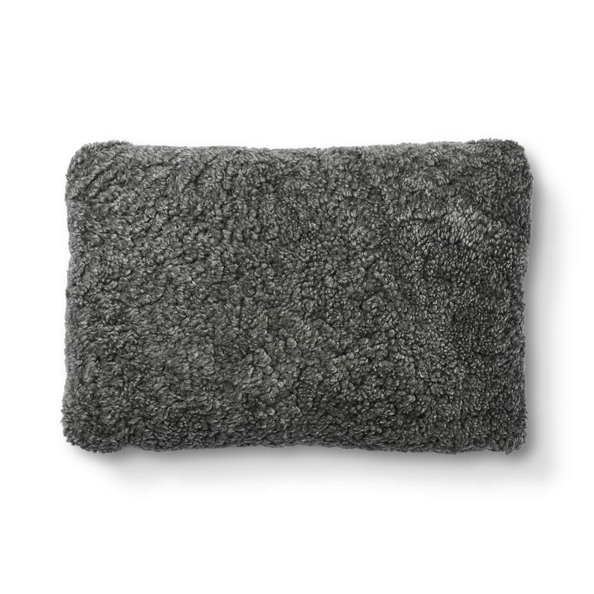 Short-Wool Sheepskin Cushion | 20x20 in | 13x20 in Rock/Graphite