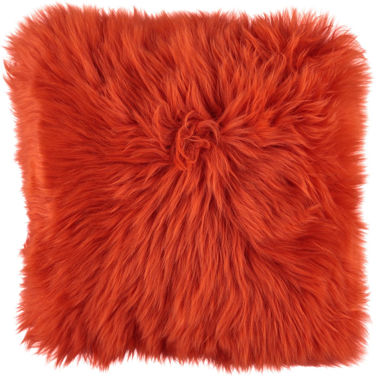 Long-Wool Sheepskin Cushion | 14x14 in Fiesta