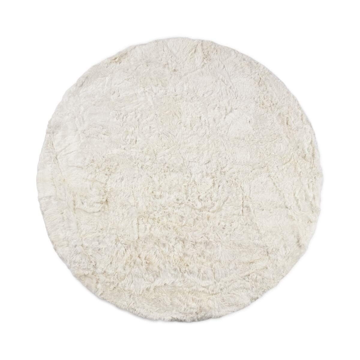 Alpaca Fur | Design Rug | Round White