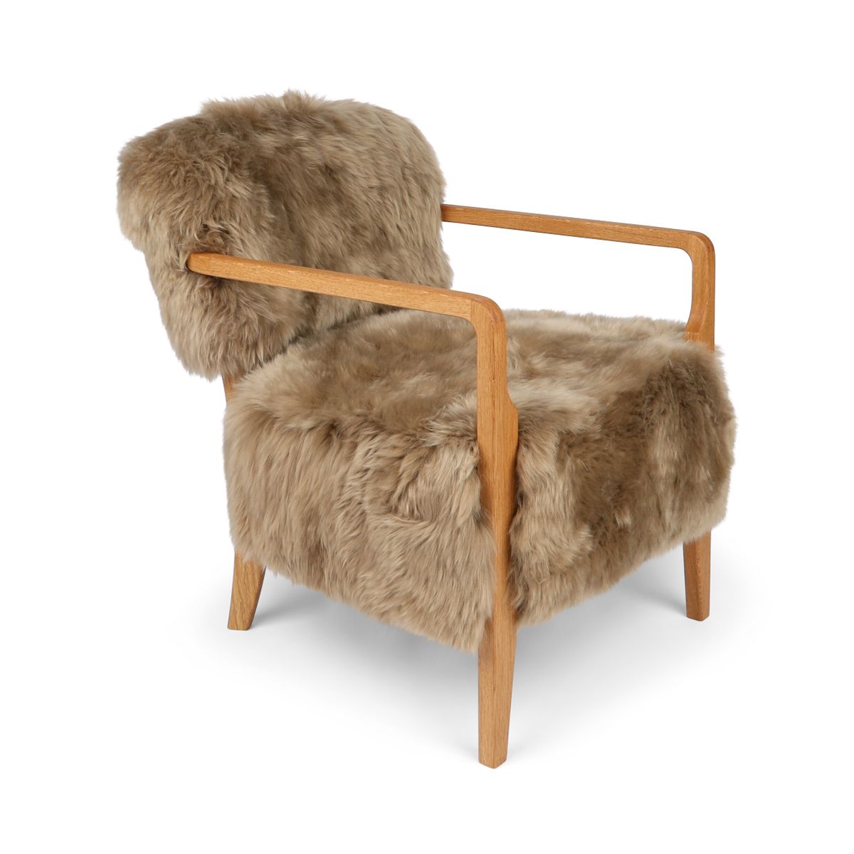 Lina Lounge Chair | New Zealand Sheepskin | Long Wool