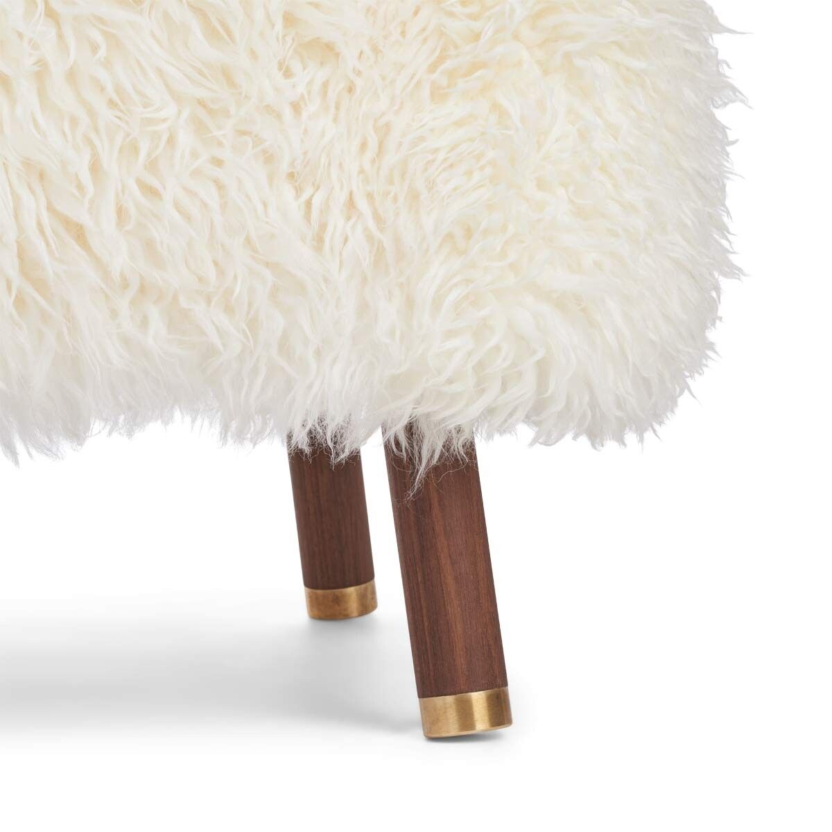 Emil Lounge Chair | Long Wool Snow White