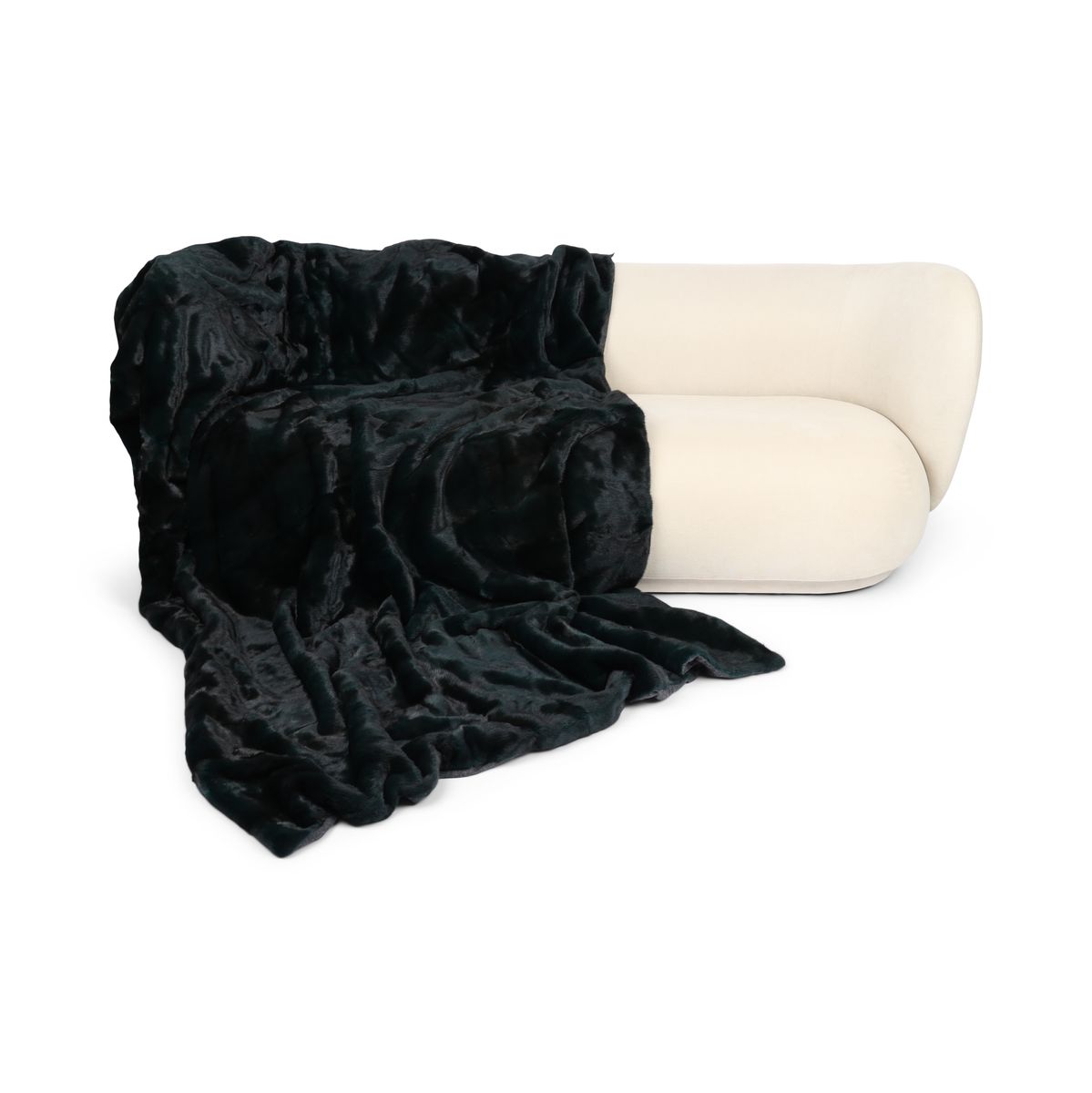 Mink Throw | Cashmere Backing | Antique Green 