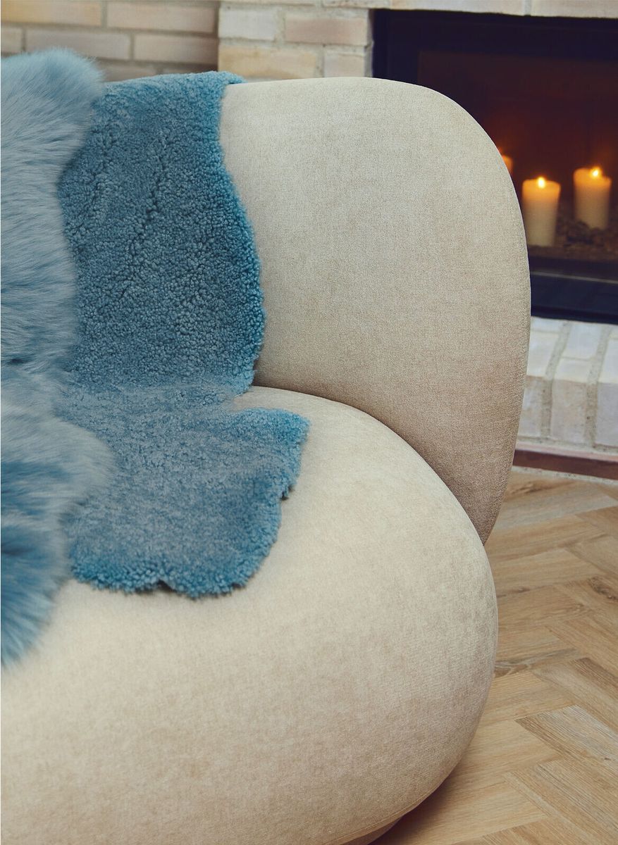 New Zealand Sheepskin | Short Curly Wool  Smoke Blue
