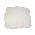 Multi Layered Design Rug of Premium New Zealand Sheepskin, Long Wool /Short Wool