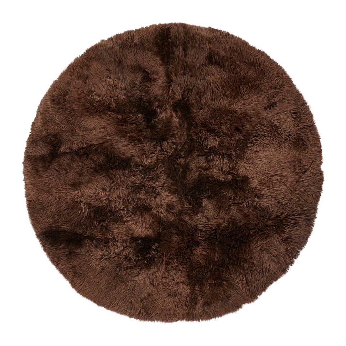 Long Wool Sheepskin Design Rug | D71 in | D98,5 in