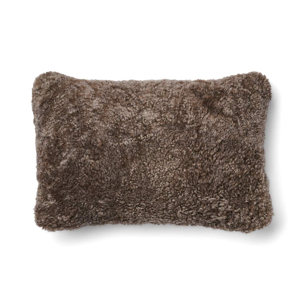 Short-Wool Sheepskin Cushion | 20x20 in | 13x20 in Beige/Taupe