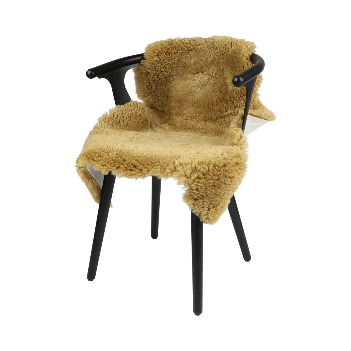Back Country Sheepskin | New Zealand | Long Wool Curly | 35 in Straw Yellow