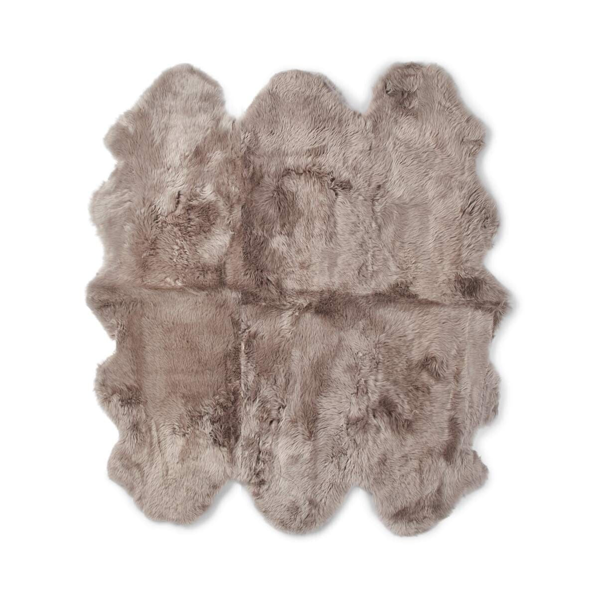 New Zealand Sheepskin | Long Wool | Rug 71x64 in Dove