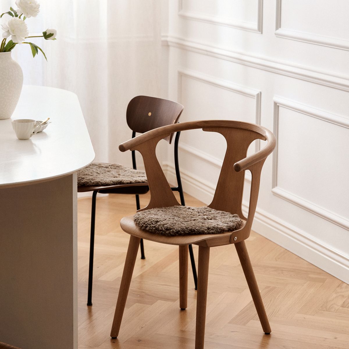 Short Wool Curly Sheepskin Seat Cover Anthracite