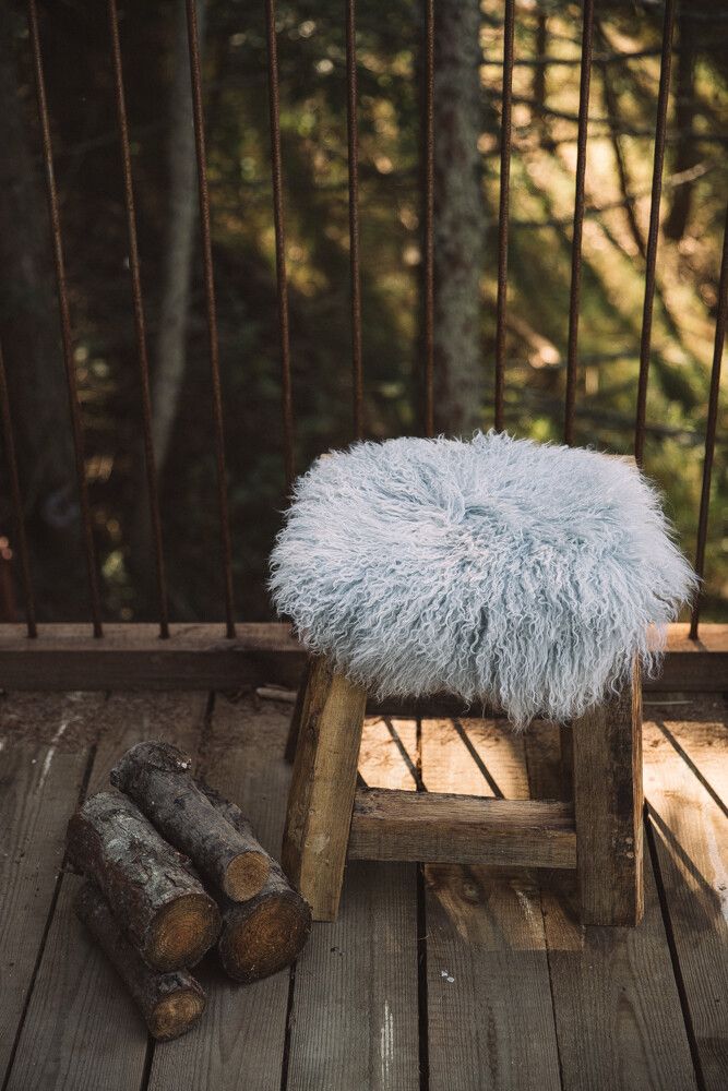 Curly Sheepskin Seat Cover Arctic Sunrise