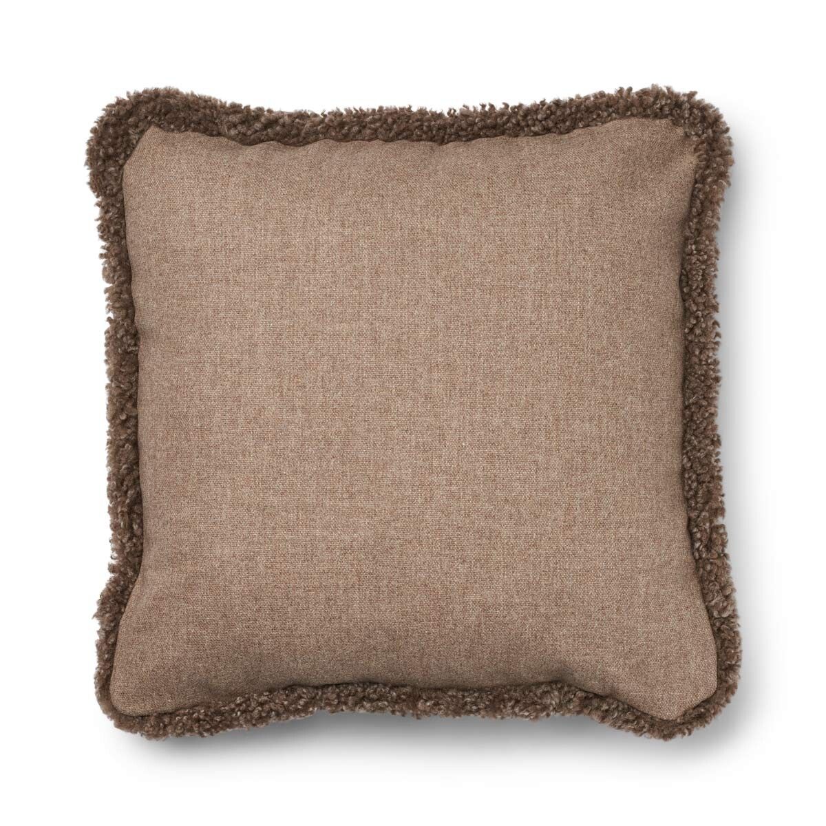 Short-Wool Sheepskin Cushion | SW trim | 20x20 in