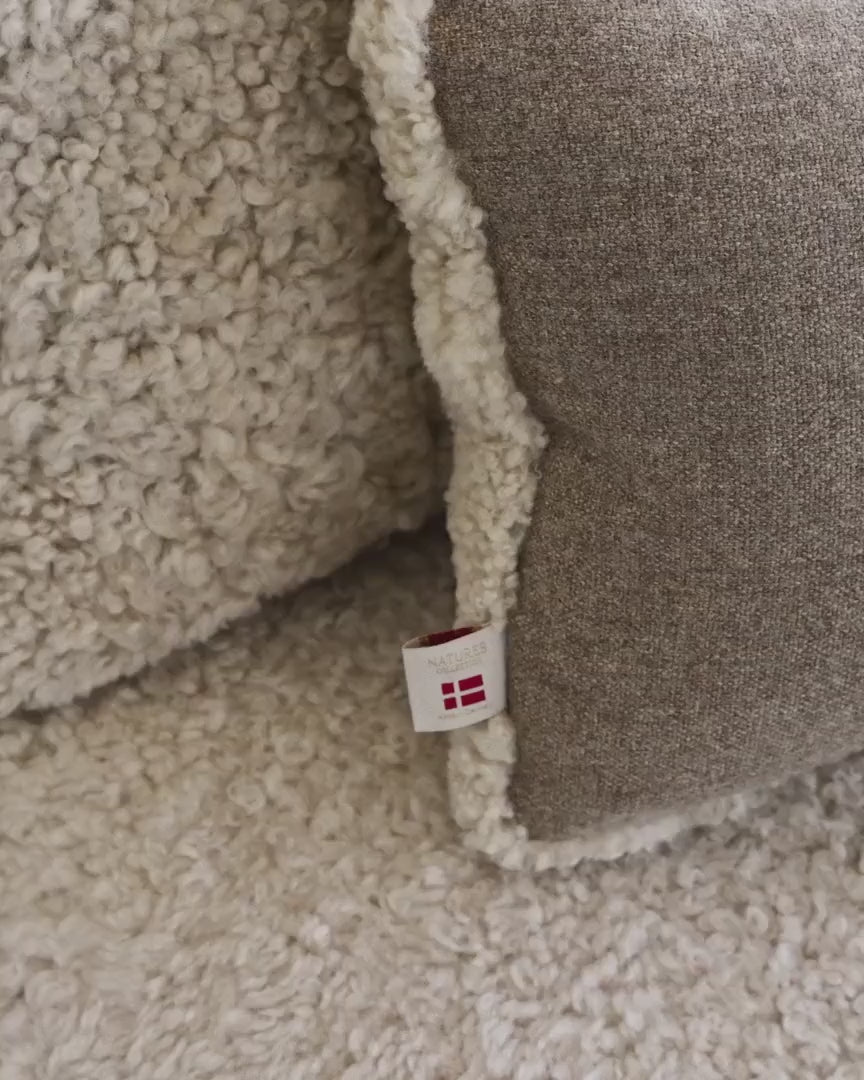 Modular sofa in long-wool sheepskin