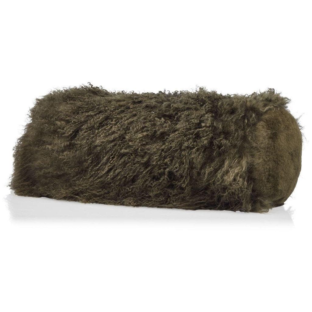 Cushion | 20x52 cm. | Tibetan Sheepskin | Cylinder - Naturescollection.eu