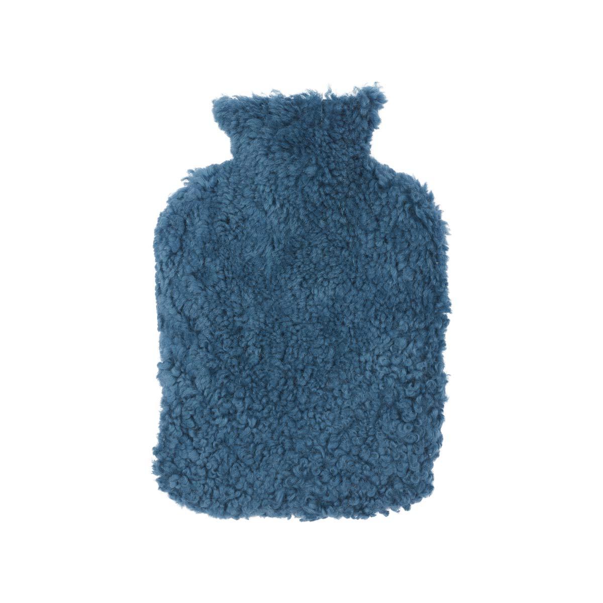 Hot Water Bottle | New Zealand Sheepskin | 37x27 cm | SW Curly | Coral - Naturescollection.eu