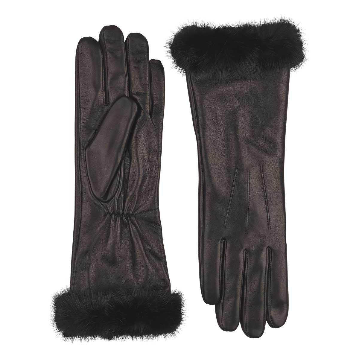 Kimberly Long Gloves | Sheepskin, Mink - Naturescollection.eu
