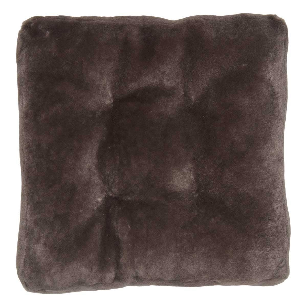 Seat Cover | 45x45x5 cm. | New Zealand Sheepskin | Moccasin | Calf Leather Backing - Naturescollection.eu